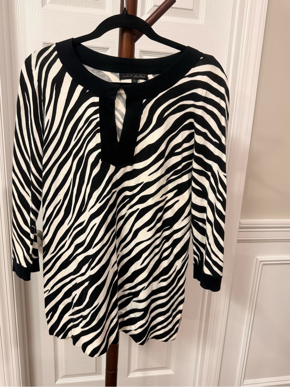Pierri New York Black and White Zebra-Print Tunic